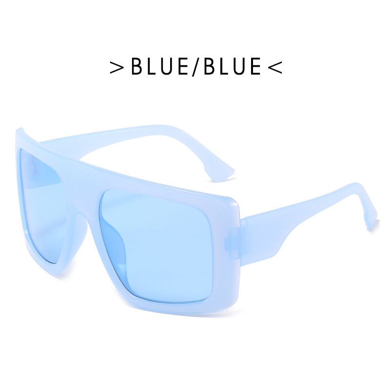 Wholesale Large Frame Square Beach PC Sunglasses